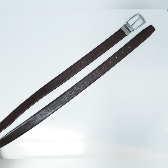 Ted Baker London Dark & Chestnut Brown Reversible Leather Belt 39 - Picture 11 of 16